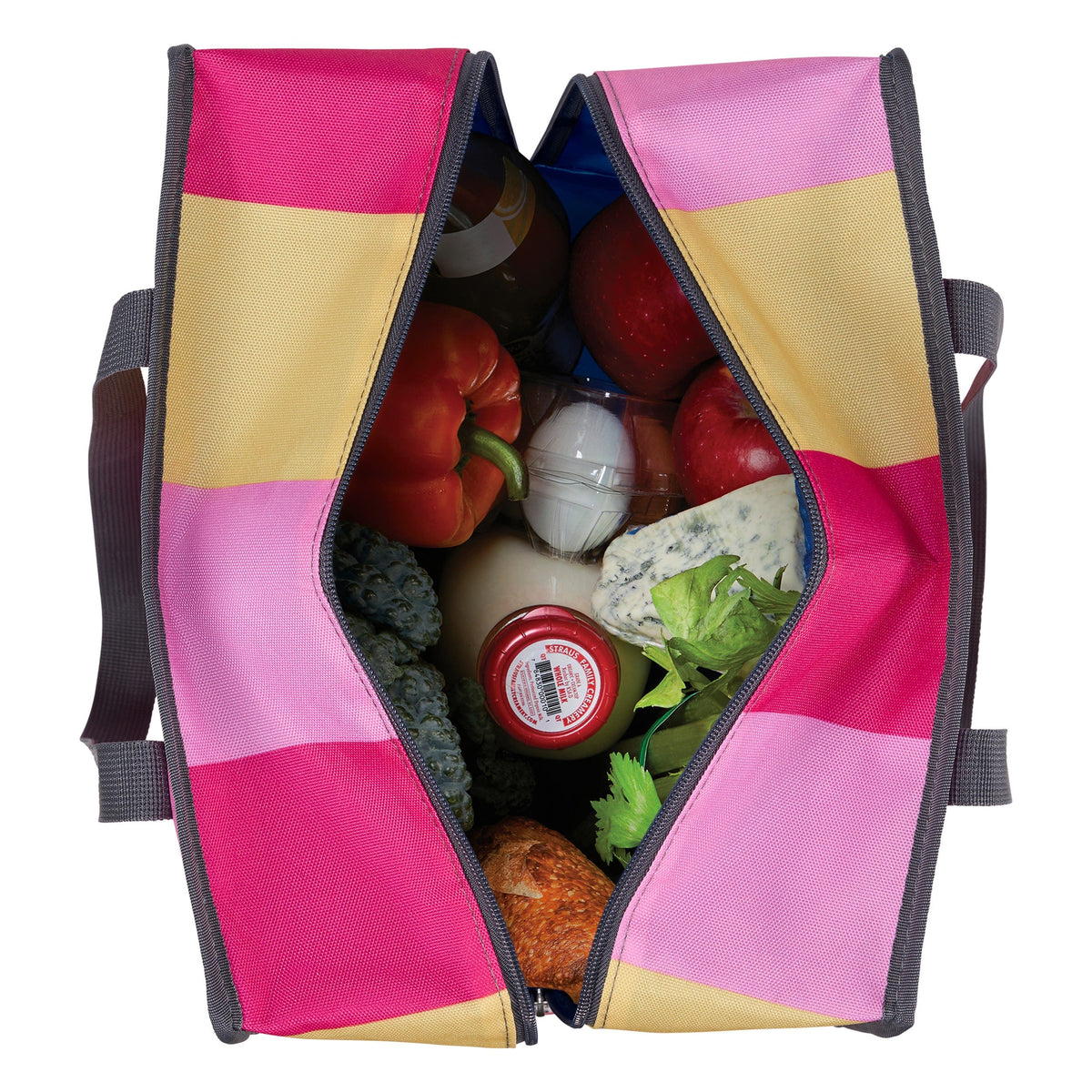 freezable-grocery-tote-k8 Freezable-Grocery-Tote-PinkStripes-Top-Down-Food-Combo-Filled_LORES.jpg