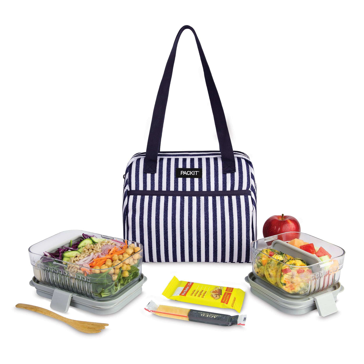 freezable-hampton-lunch-bag-e7 freezable-hampton-lunch-bag-seaside-stripe-front-food-combo.jpg