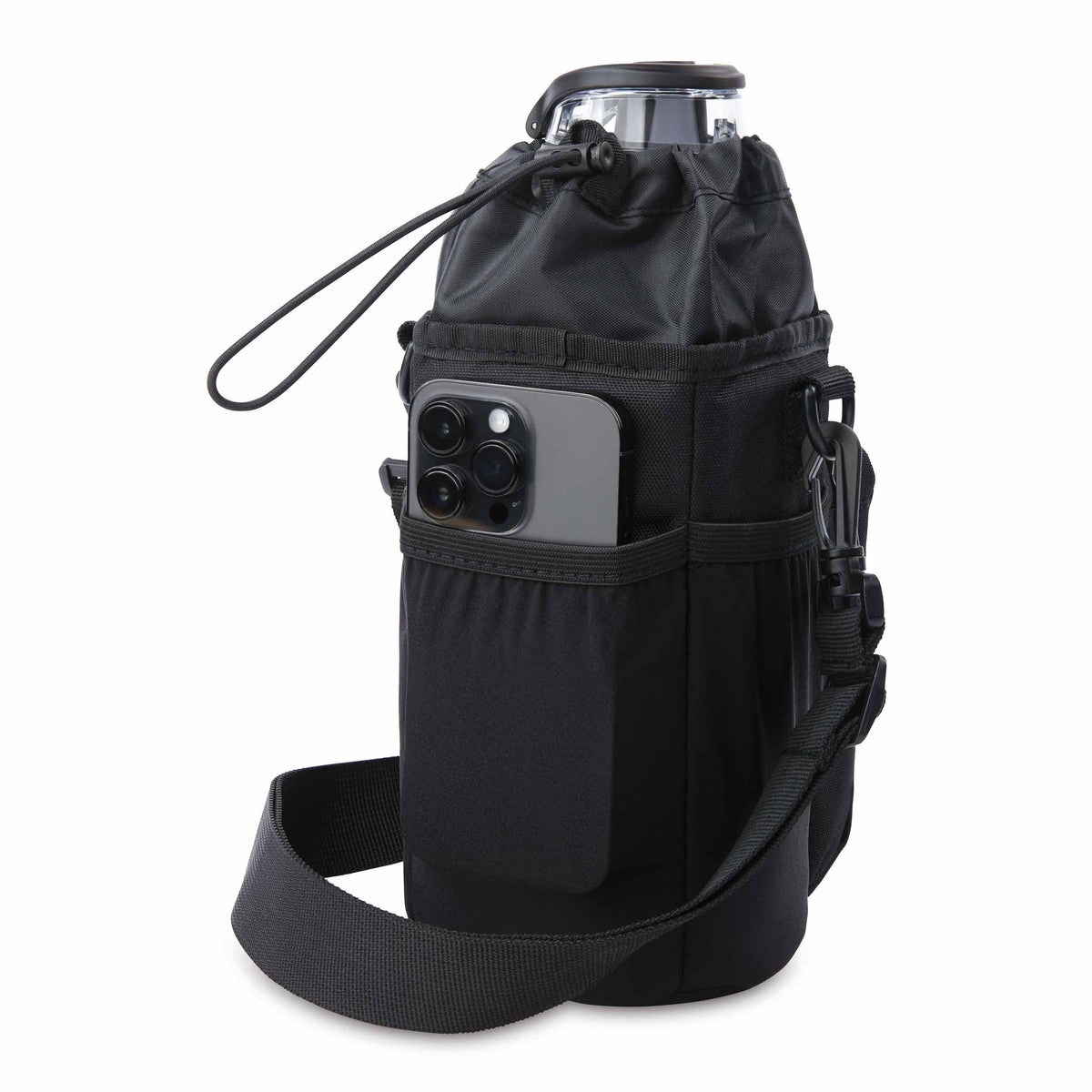 freezable-hydration-crossbody-i2 freezable-hydration-crossbody-black-back-elastic-slip-pocket.jpg